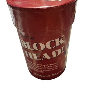 Block Head Game in Red Cylinder
